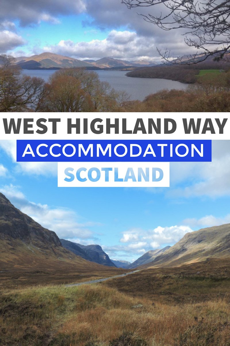 Planning to hike the West Highland Way in Scotland? Here's the ultimate list to accommodation including hotels, b&bs, guest houses, hostels, apartments and campsites. 