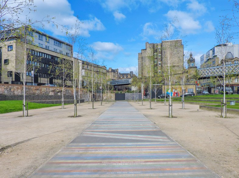 Barrowlands Park Glasgow on a sunny day