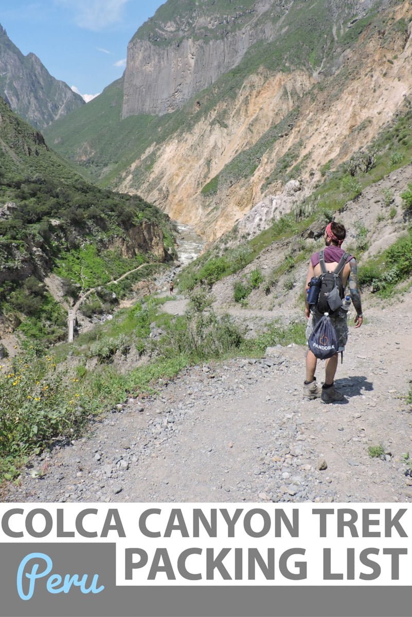 Colca canyon trek packing list Peru