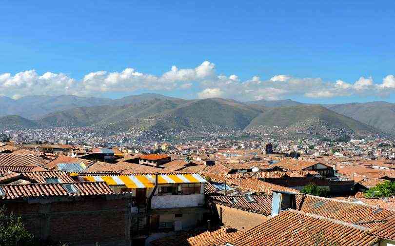 Views of Cusco from Thomas Grill Hostal in Peru