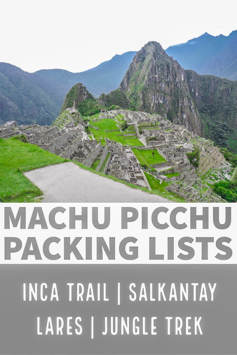 What to pack for Machu Picchu