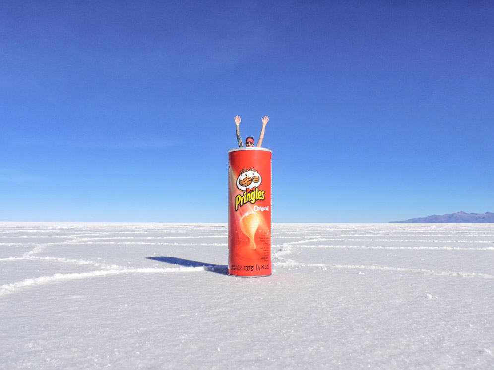 Pringles Salt Flats in Bolivia