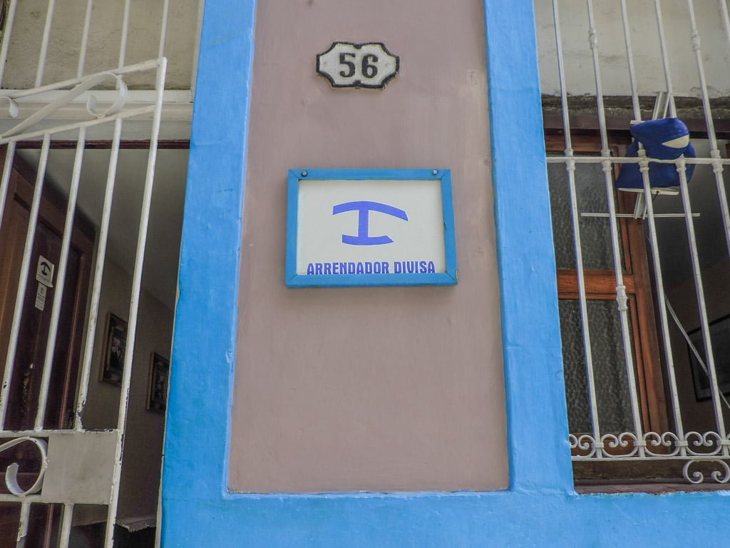 Casas Particulares in Cuba Symbol on House in Havana