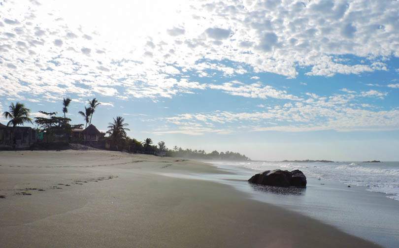 Sandy beach at Las Penitas in Nicaragua