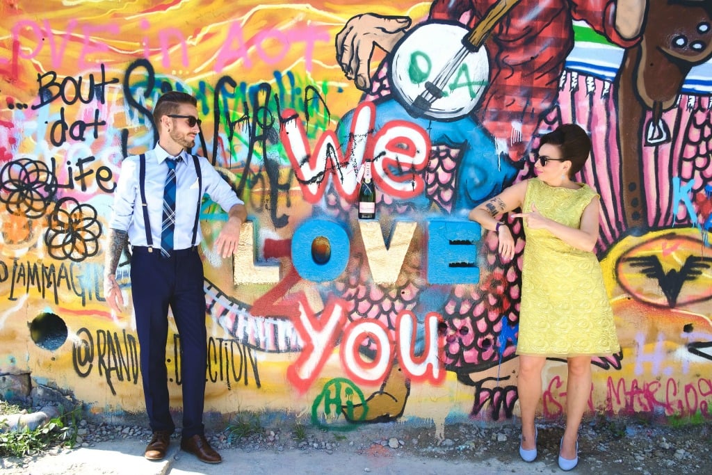 Capitol Hill, Austin, Street Art in An Austin Elopement - Corey Mendez Photography