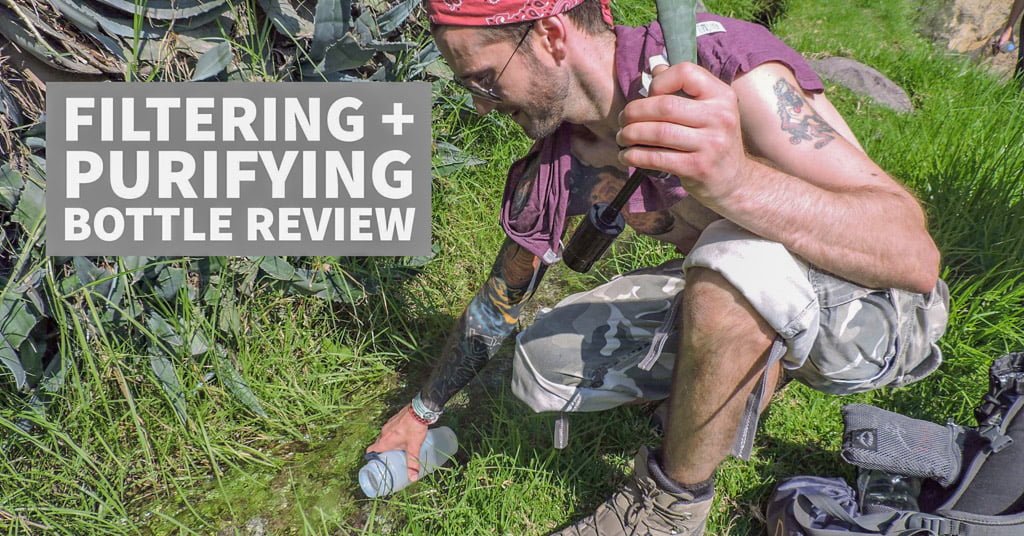 Filtering and purifying water bottles