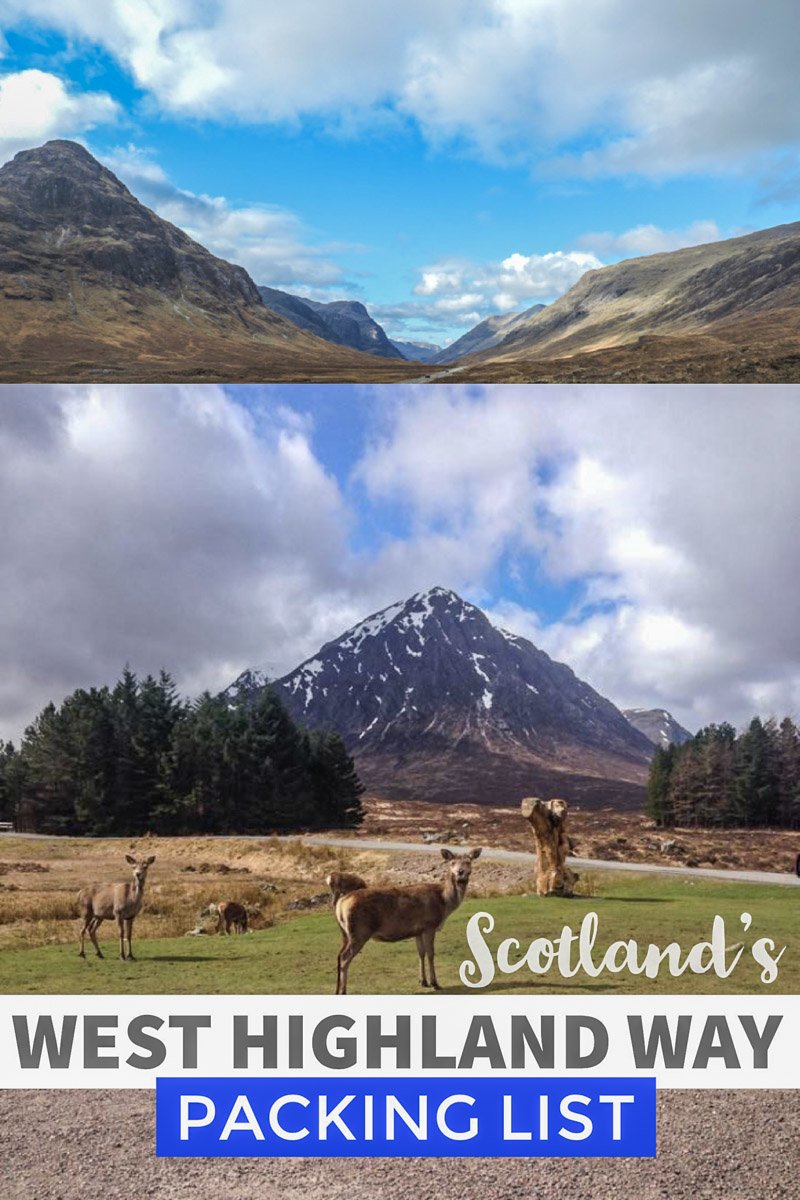 West Highland Way Packing list Scotland
