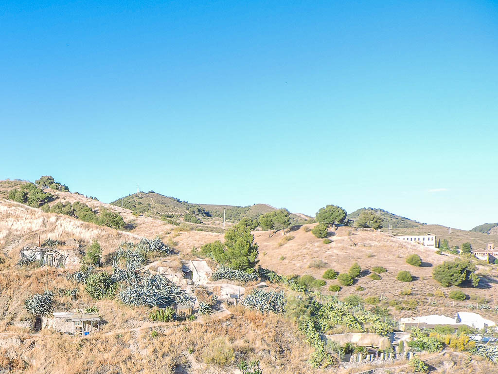 Cave cut into hills at Sacromonte in Granada