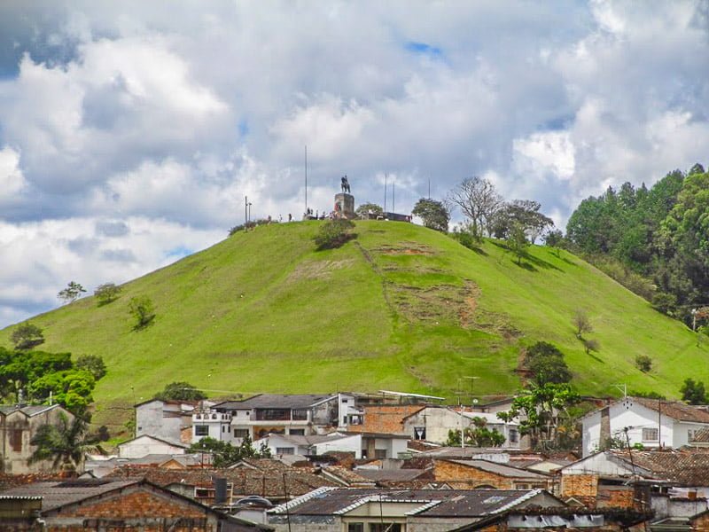 El morro del tulcan lush green Popayan Colombia