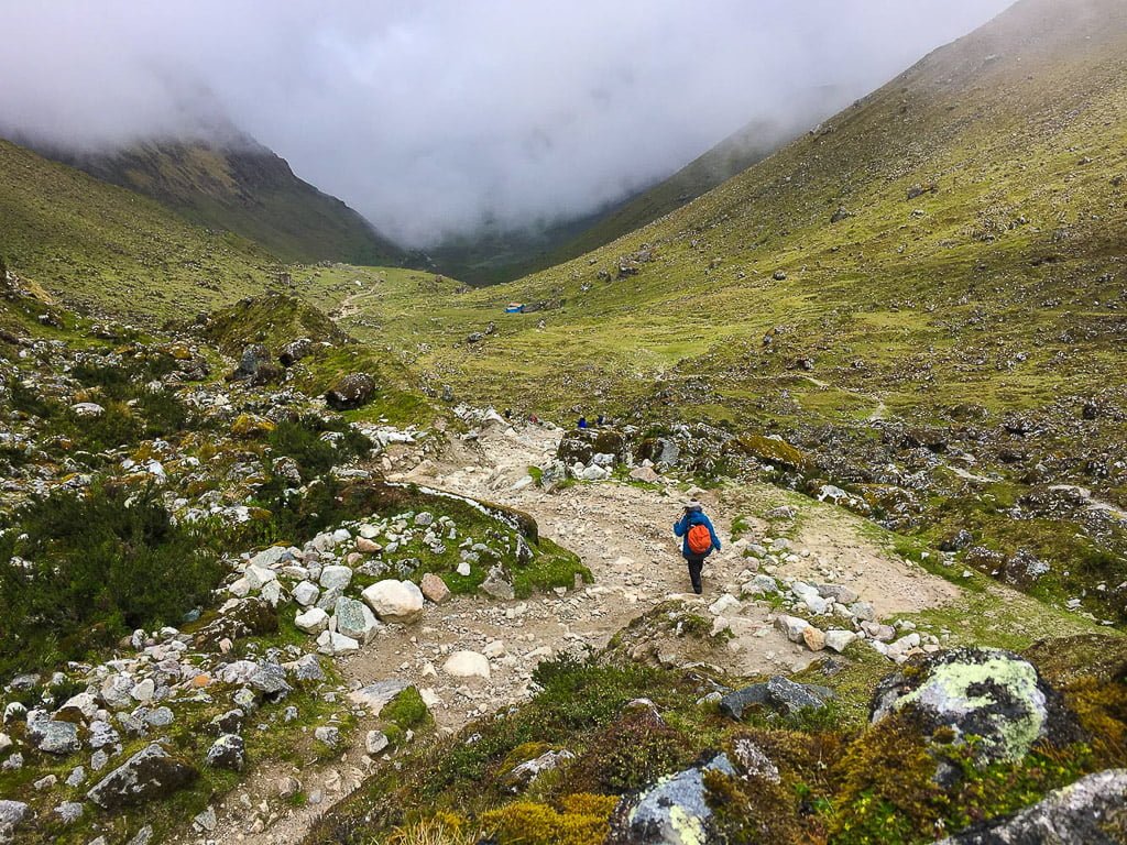 Cloudy day on the Salkantay Trek Peru