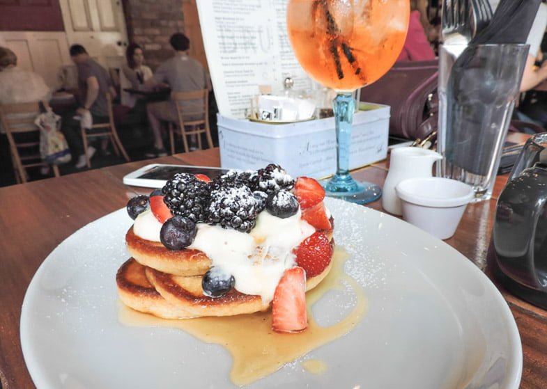 Stacked pancakes at Brunch Club Liverpool