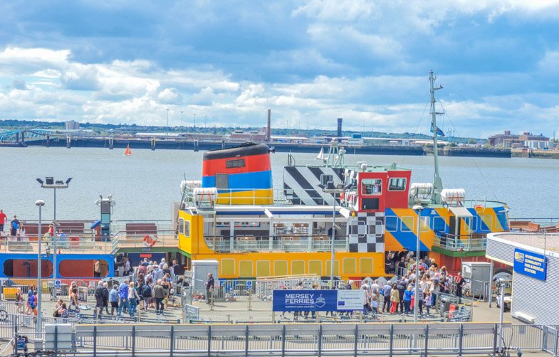 Ferry docked in Liverpool