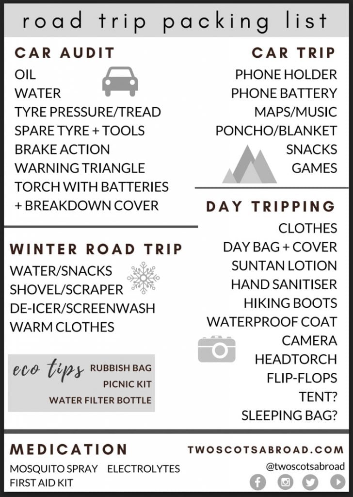 18 Canadian Road Trip Essentials: What to Keep in Your Trunk