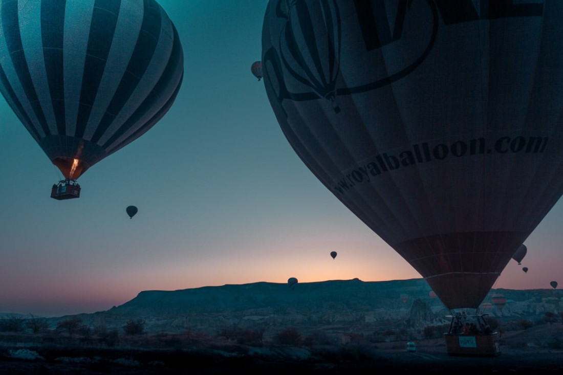 Sunrise hot air balloon rides Cappadocia Turkey