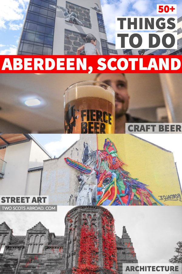 Things to do in Aberdeen Scotland - Visit Old Aberdeen, see the street art and check out the craft beer.