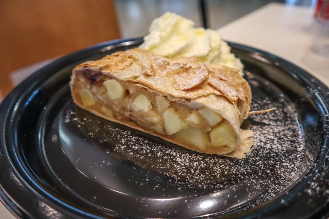 Apple Strudel on plate in Vienna