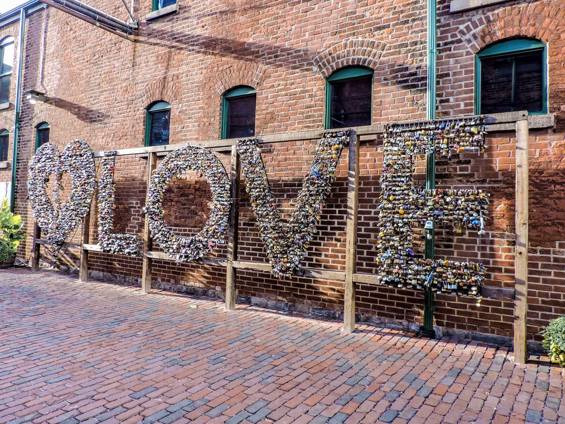 Love Locks Toronto Distillery District