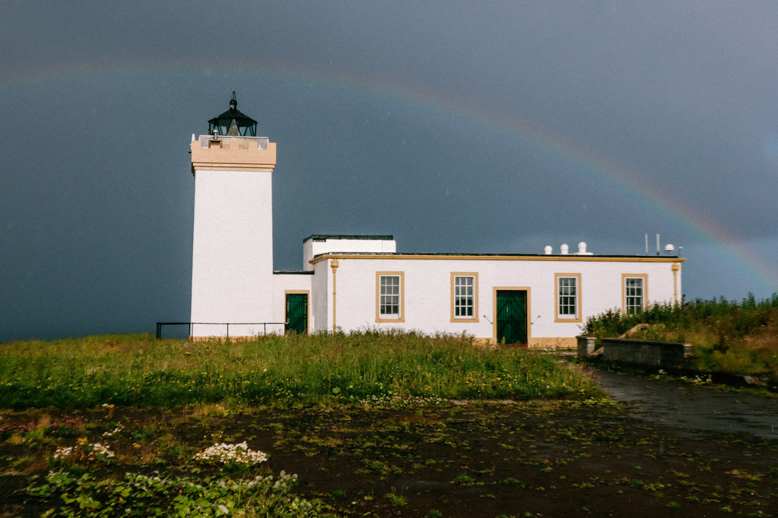 Duncansby Lighthouse Rainbow North Coast 500 Scotland_