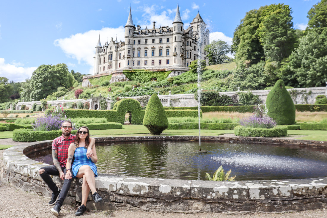 Dunrobin Castle Craig Gemma Fountain gardens North Coast 500 Scotland_