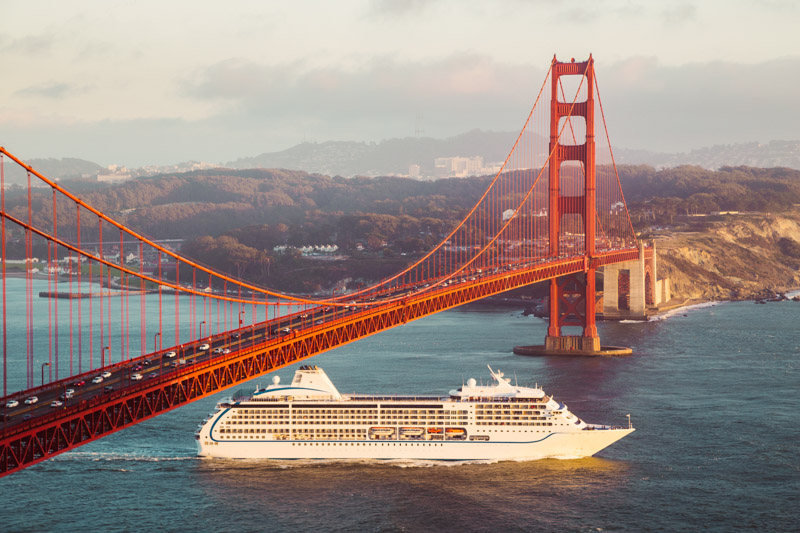 aerial view of the Golden Gate Bridge