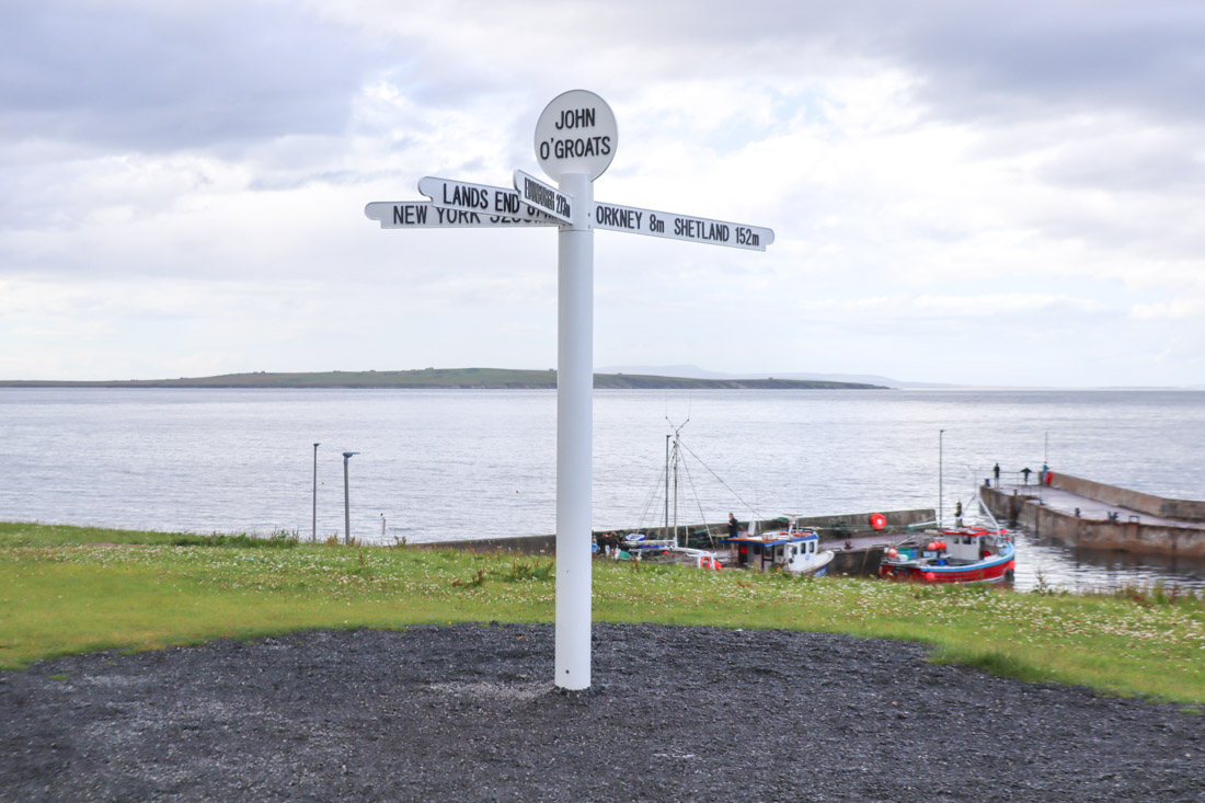 John o Groats signpost North Coast 500 Scotland_