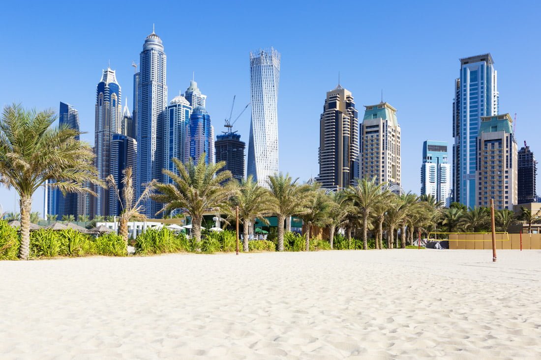 Beach Dubai Skyline