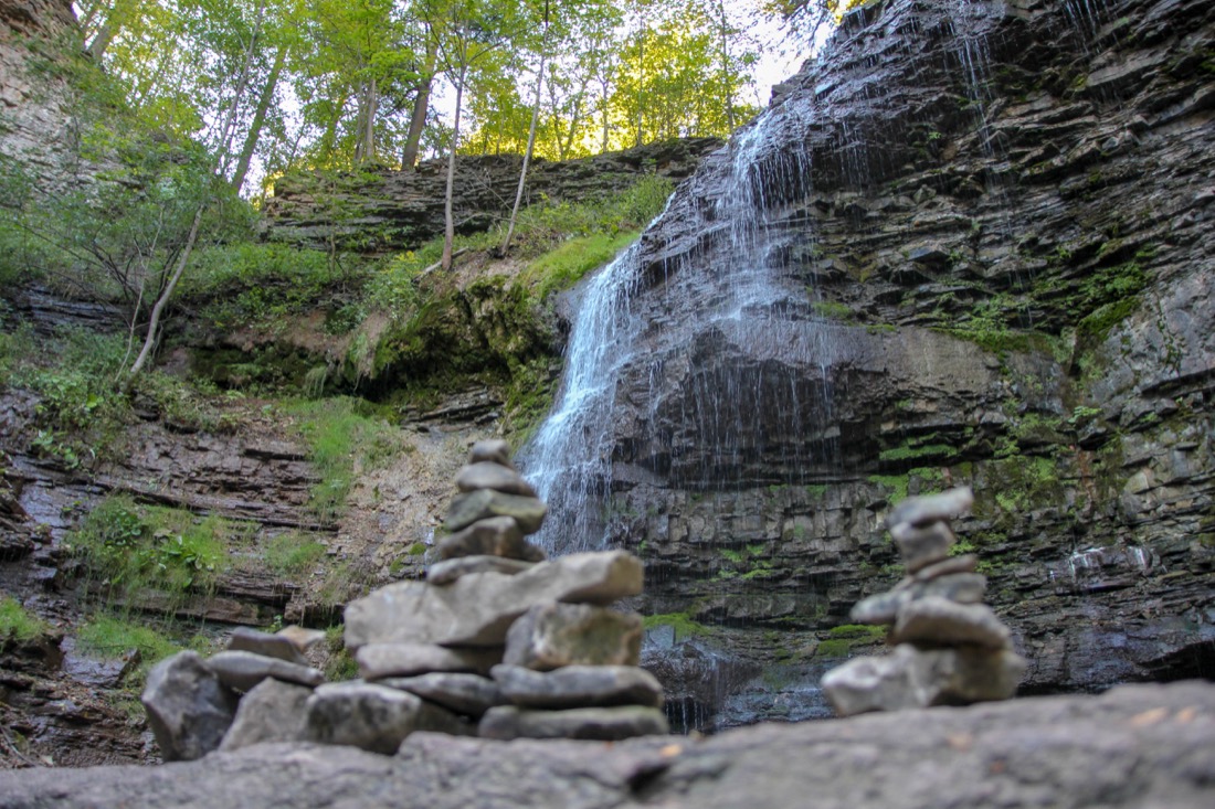 Hamilton flowing waterfall