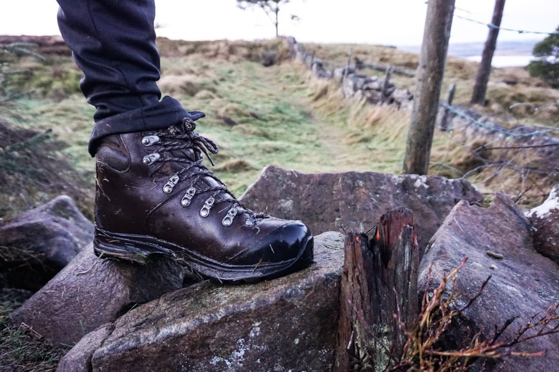 Scarpa leather hiking boot._