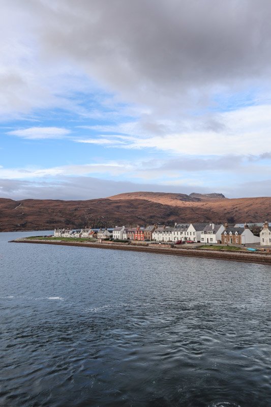 Ullapool, houses, sea, sky, mountain_