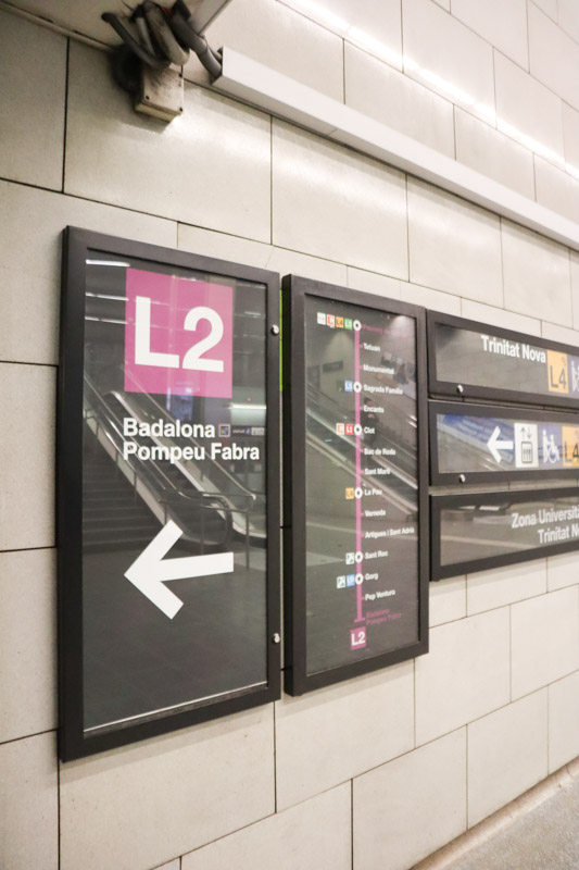 Barcelona Metro Signs