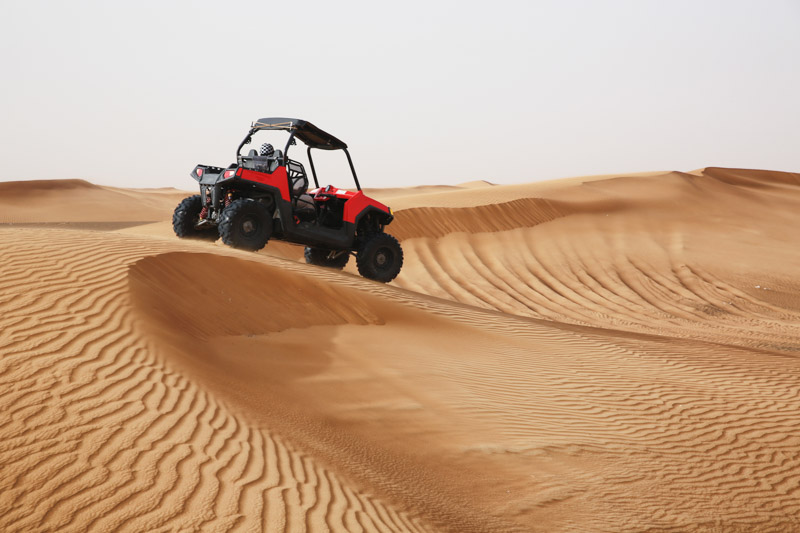 Dubai quads on desert sand