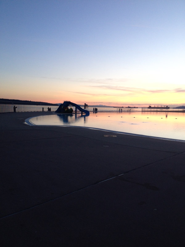 Sunset at beach in Vancouver