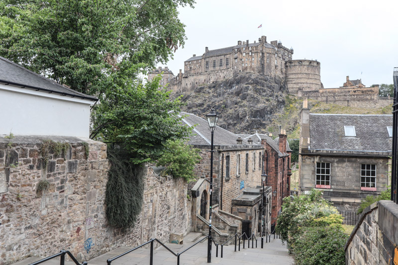 View of Edinburgh-Castle from The Vennel