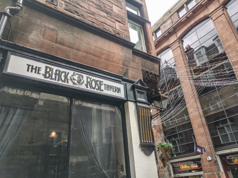 The Black Rose Edinburgh Rose Street with people