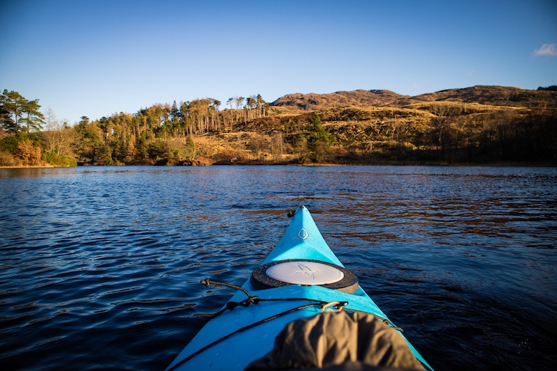 Kayaking on Loch Trool - GSA Biosphere - Photo by Kathi Kamleitner 