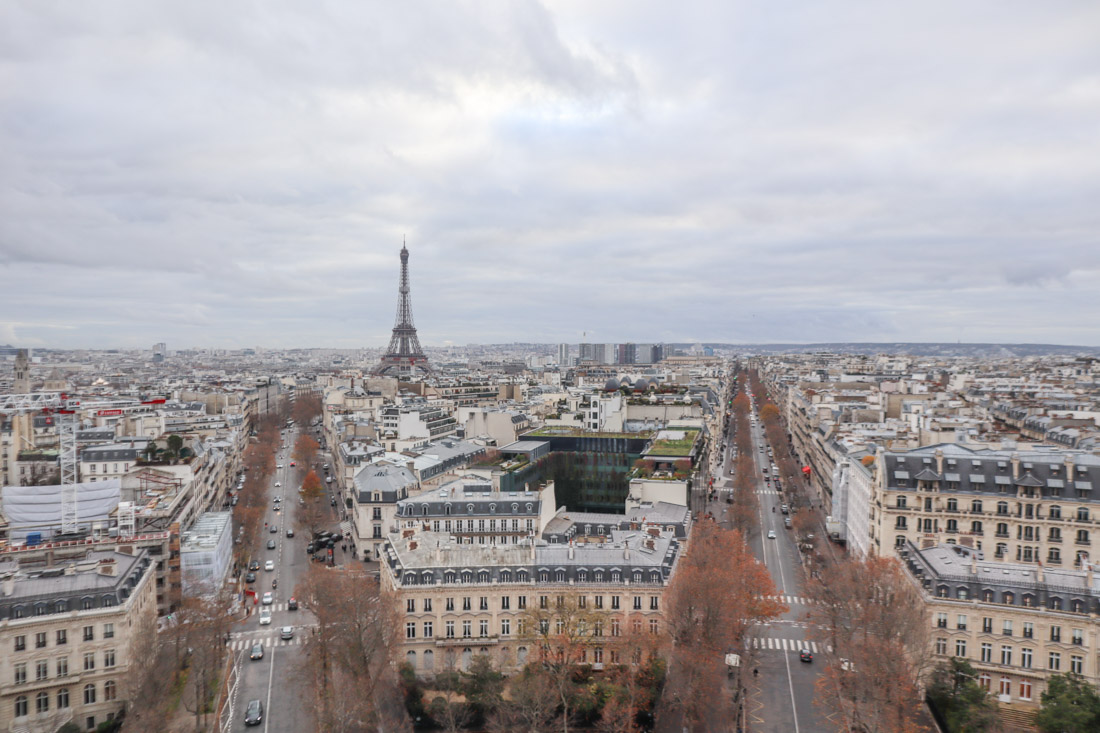 Paris views from Arch de Triumph