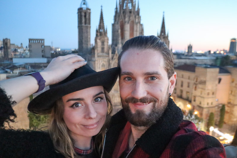 Barcelona Cathedral Gemma and Craig