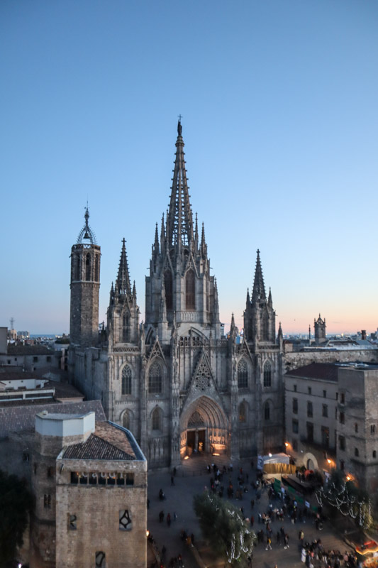 Barcelona Cathedral Sunset