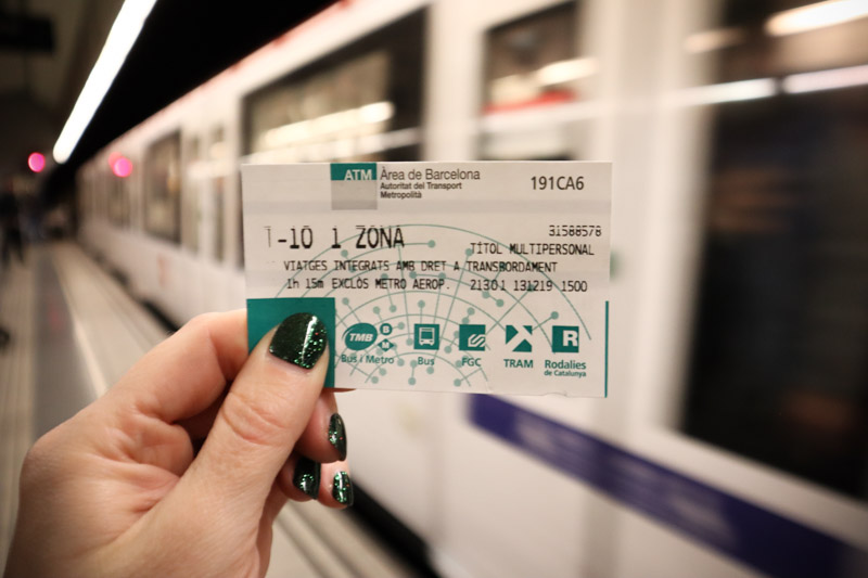 Barcelona Metro Ticket