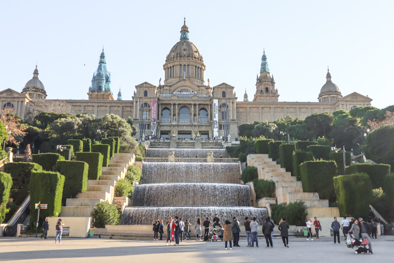 Barcelona Palau Nacional Waterfalls