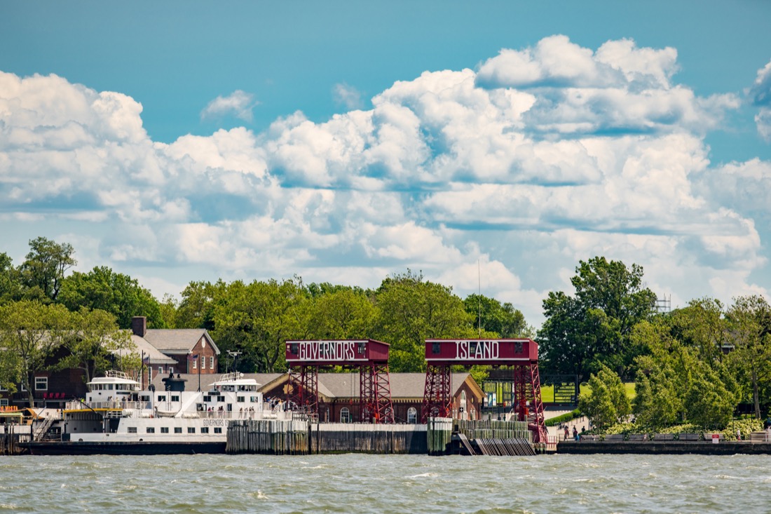 Blue skies at Historic Governors Island NYC