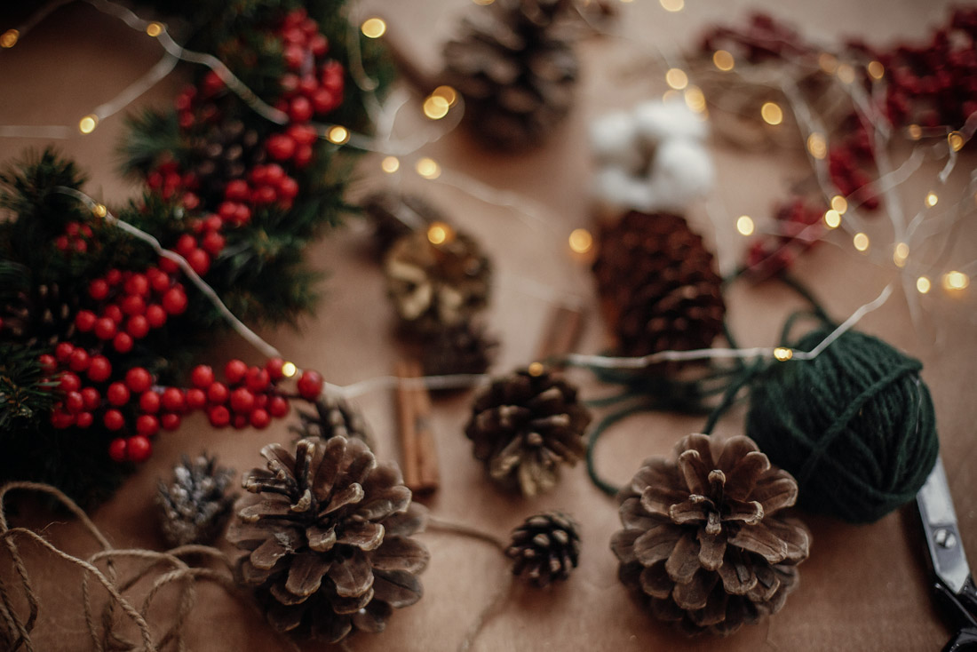 Wreath making craft table