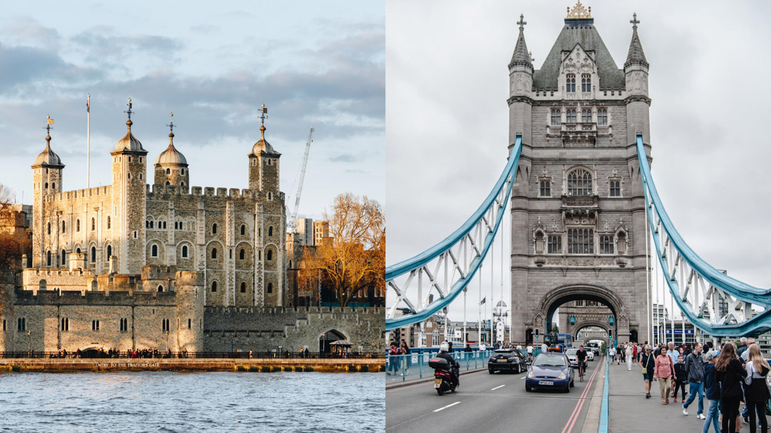 Tower of London and London Bridge
