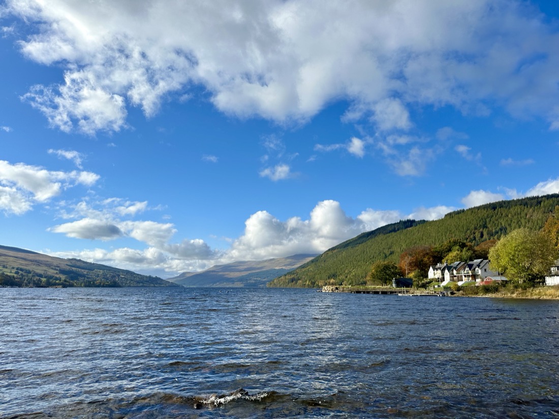 Beautiful autumn day Loch Tay Kenmore Scotland