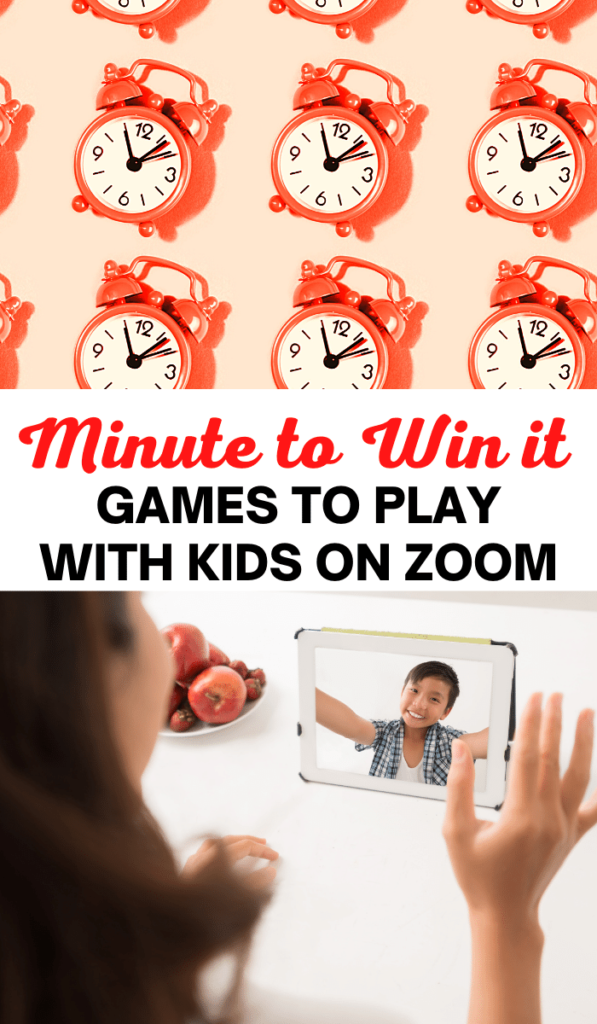 Minute to Win it. Zoom games to play with kids and Zoom activities