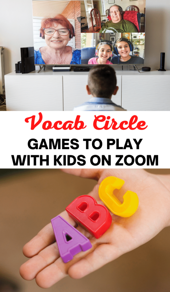 Vocab Circle. Zoom games to play with kids and Zoom activities