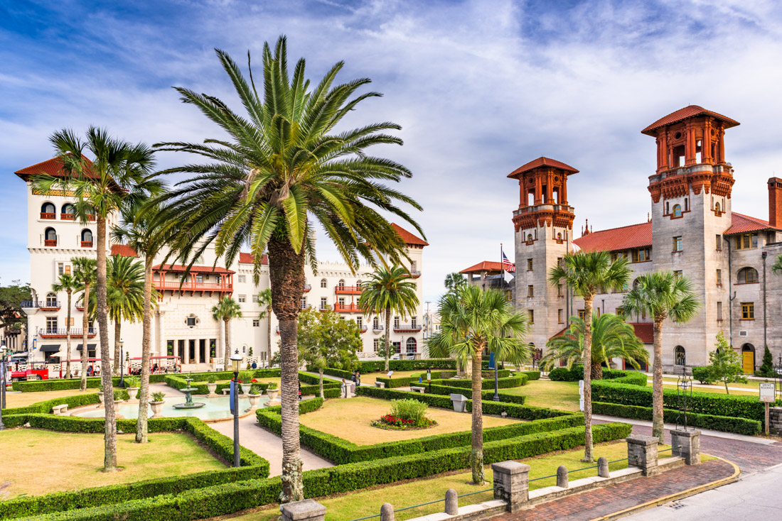 St.-Augustine-Florida with palm trees