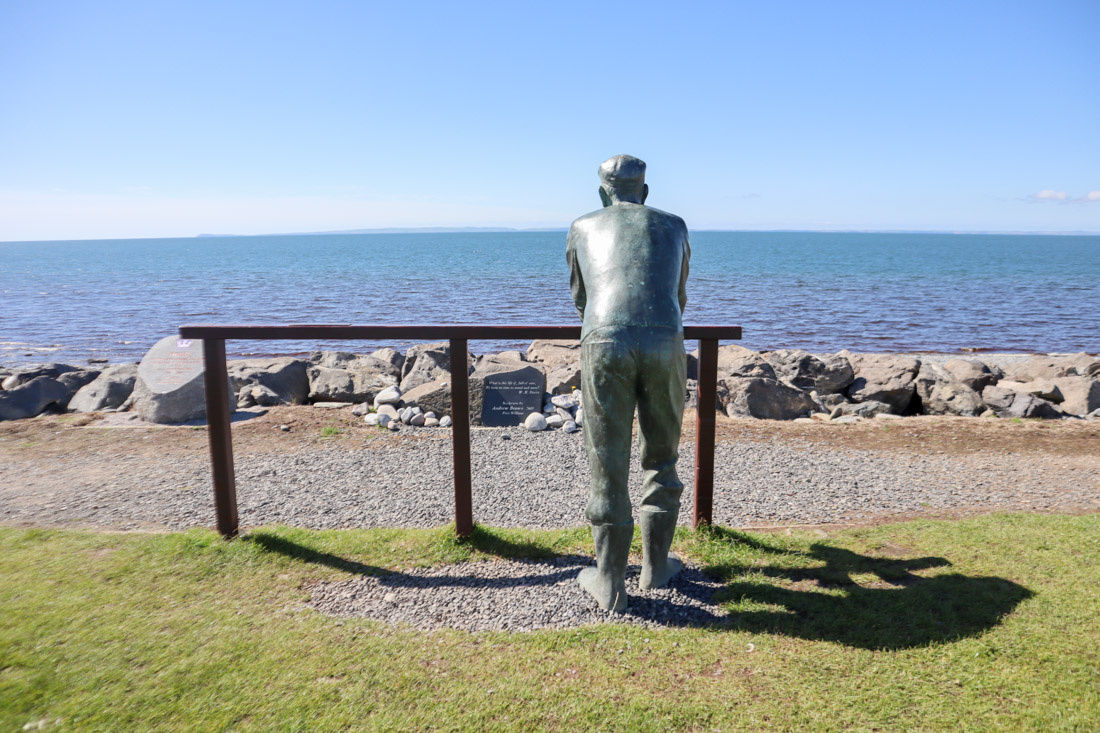 Fisherman Statue by Andrew Brown 1999 Luce Bay Port William