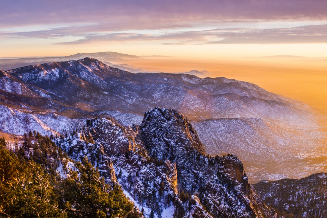 New Mexico, Albuquerque scenic mountain landscape shot at Sandia Peak National Park