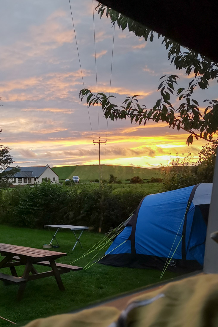 North Rhinns Campsite Sunset South Scotland_